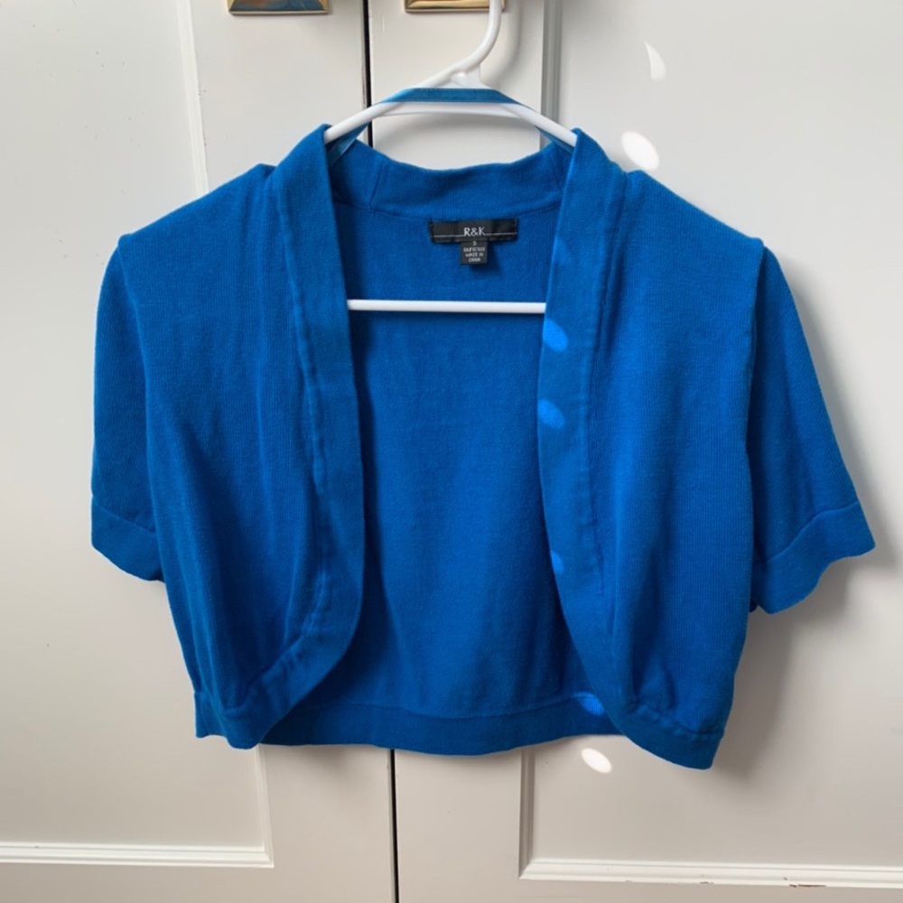 🌙R&K Blue Cropped Cardigan!